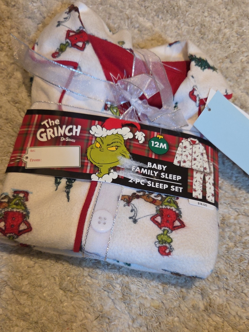 The Grinch Baby 2-Piece Pajama Set - Red & White